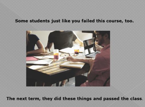 Advice to Ze failing course COVER shot