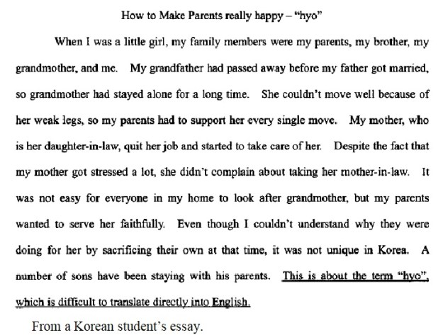 Definition Essay Korean