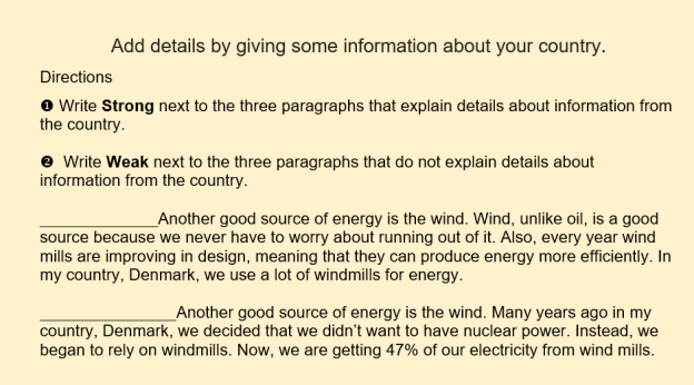 Country info ex.shot